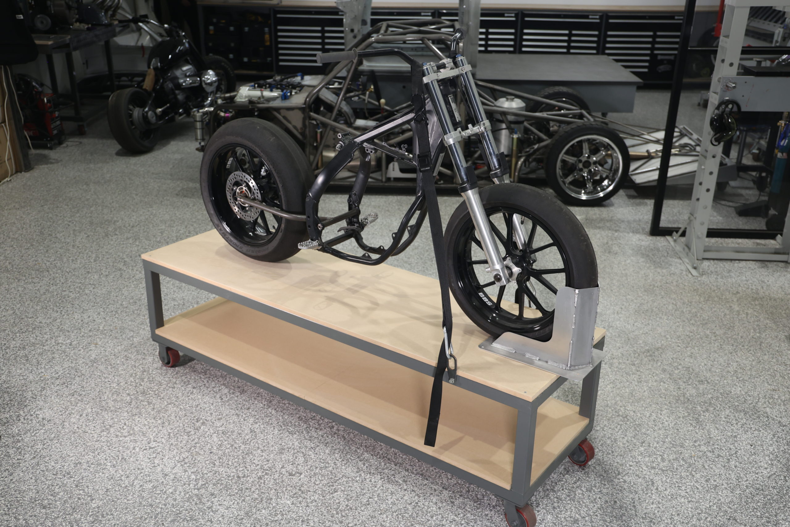 Motorcycle Workbench Project Engineered to Slide